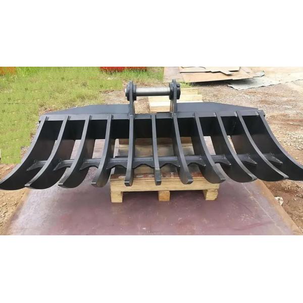 Black Land Clearing Rake , Root Rake For Excavator Ship Engineering Construction