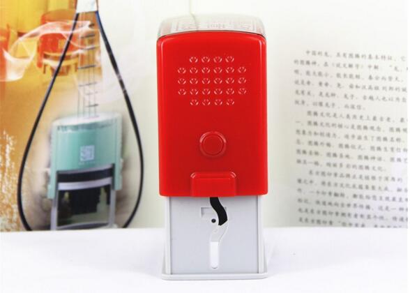 Denasow Square 75x38mm Red/Black Plastic Self-inking Big Custom Return Address Stamp
