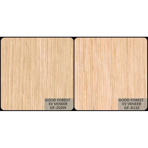 Artificial Wood Veneer Pearl Oak With Vertical Grain And White Color Popular