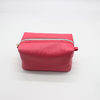 Sedex Red Leather Cosmetic Bags ODM Zip Top Makeup Bag