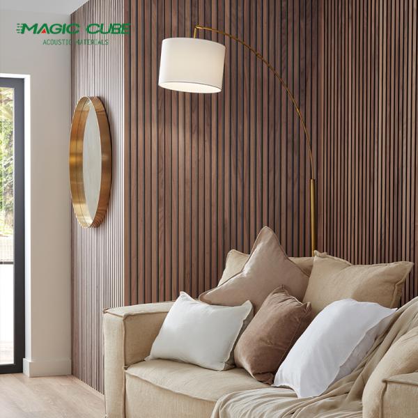 Decorative Wood Slat PET Acoustic Panel For The Wall Covering