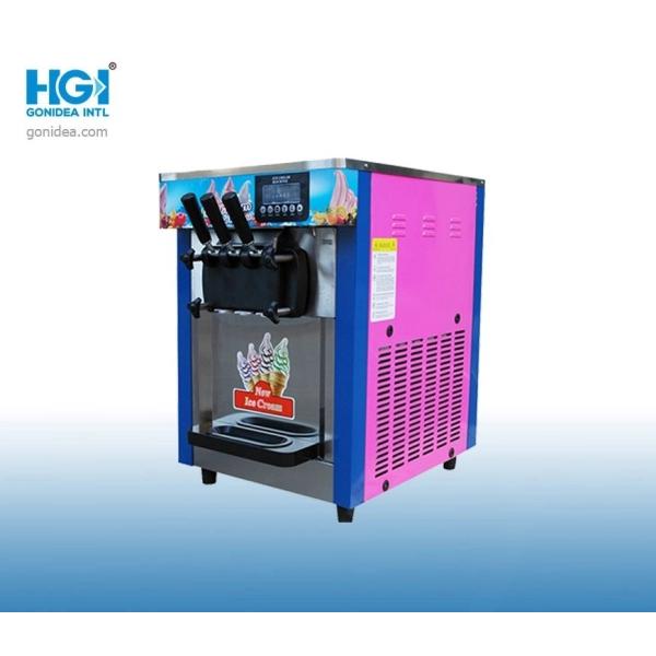 Stainless Steel Table Model Three Flavor Soft Ice Cream Machine Bql-918