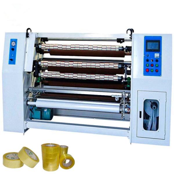 PLC Control BOPP Carton Sealing Self Adhesive Tape Slitting Machine