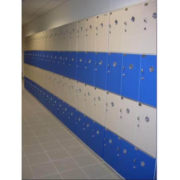 PVC Material Blue School Lockers Durable Four Tier Lockers For Swimming Pool