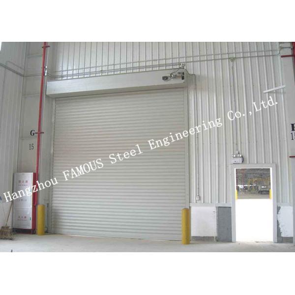Automatic High Speed Electric Roller Shutter Doors PVC Fabric Doors With Aluminium Frames
