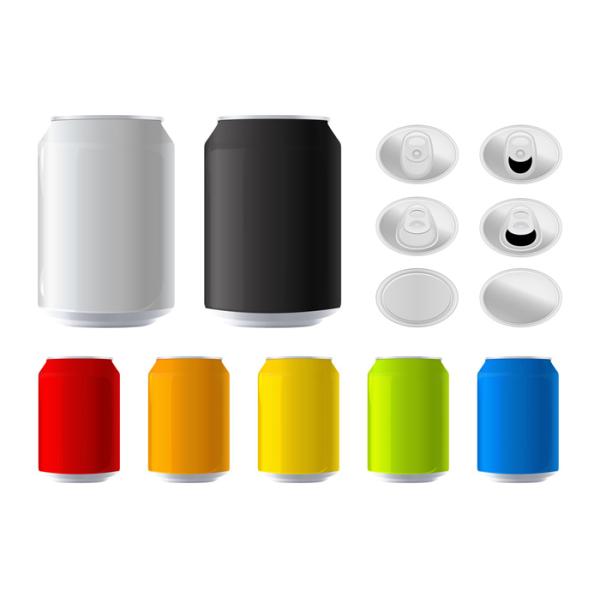 Slim Aluminum Beverage Cans 180ml 190ml Lid With Logo 200# Energy Drink