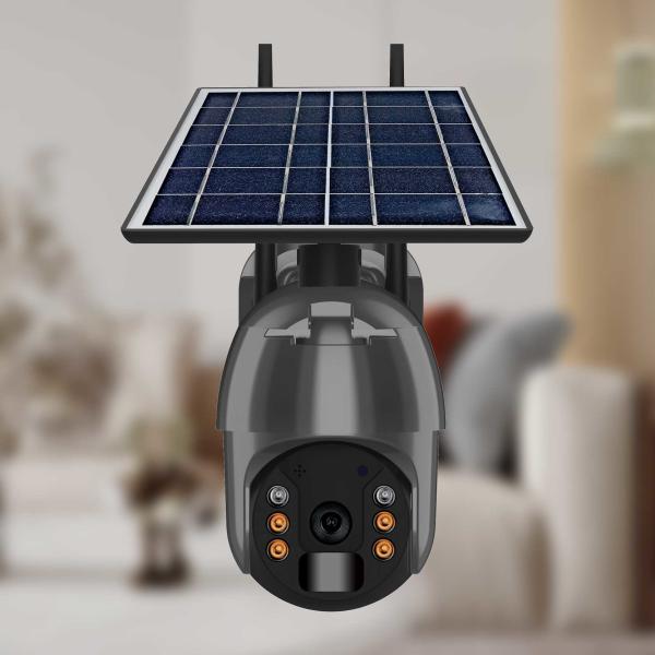 1080P Battery Security Camera Outdoor 8W Solar Panel Pan Tilt Camera 360 View