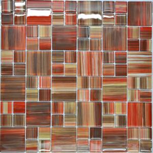  Puzzal pattern crystal glass kitchen mosaic tiles Manufactures