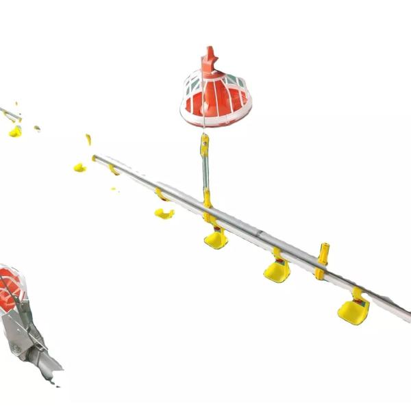 Dia.25mm Poultry Farming Machine Galvanized Pipe Poultry Feed Line