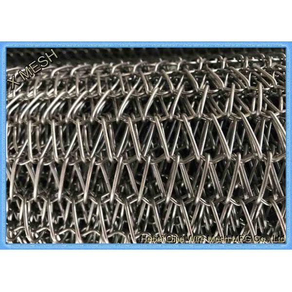 Flexible Freezer Spiral Metal Mesh Conveyor Belt 156'' Width For Food Processing