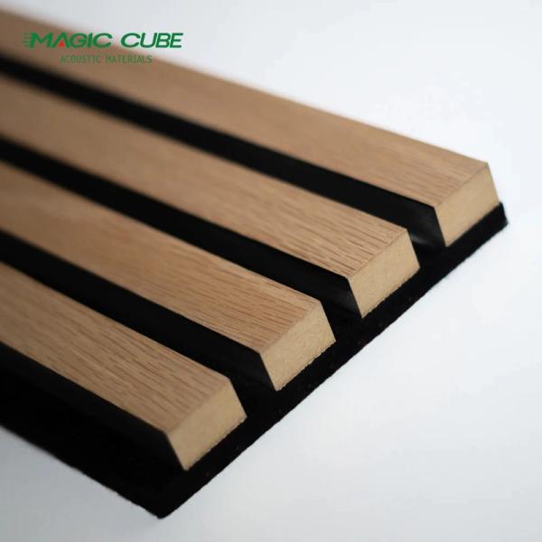 Wood MDF Composited Acoustic Wall Aku Panel Acoustic Wooden Slat Wall Panels