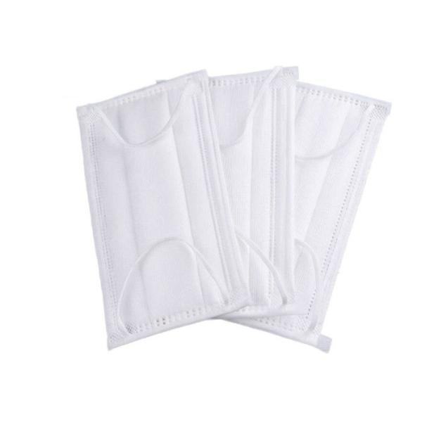 White Color Disposable Earloop Face Mask Superfine Fiber Material Anti Pollution