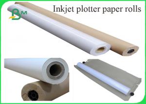  80GRAM Inkjet Plotter Paper In Rolls Core 3 Inch / 5 Inch For Designing Manufactures