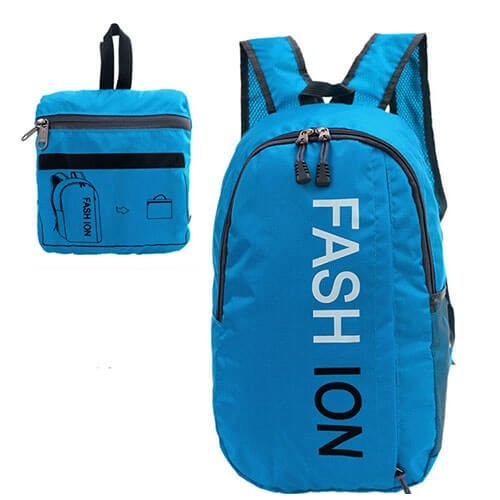 Sports Foldable Zipper Custom Logo Backpacks , Lightweight Travel Backpack For Climbing