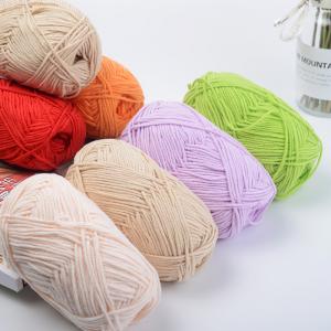 China 4ply Crochet Knitting Wool Yarn 80 Colors 60% Cotton 40% Milk Cotton on sale