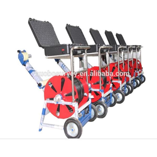 waterproof borehole camera with 150m cable reel and 50mm pan tilt rotate camera head