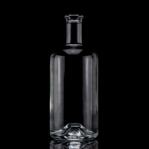 China Glass Bottle For Liquor 750ml Capacity Acid Etch Surface Glass Material on sale