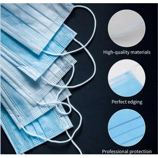 Civil Disposable 3 Layer Face Mask Skin Friendly Fiberglass Free Comfortable Wearing
