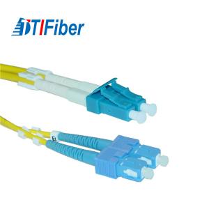 China LC To SC Fiber Patch Cable Single Mode Duplex 3m 9.84ft 9/125um OS1 ROHS Approval on sale