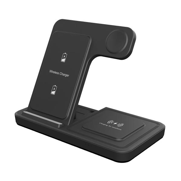 15w Multi Functional Wireless Portable Charger For Iphone black and white ABS metarial