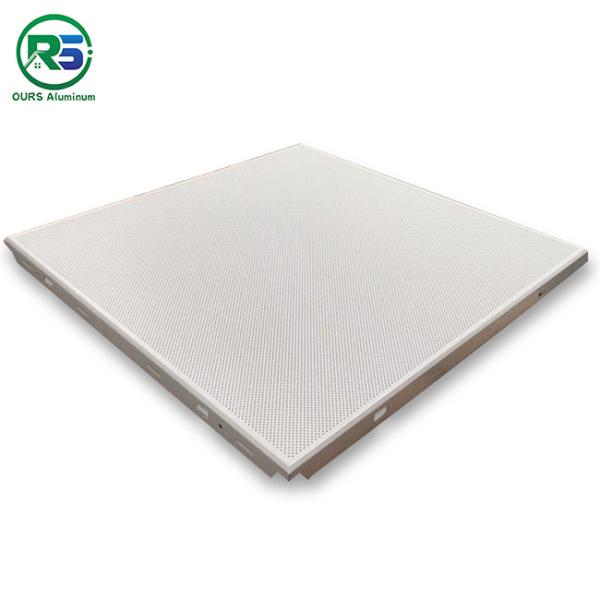 White Perforated AA1100H24 Aluminium Clip In Ceiling tiles for Shopping mall