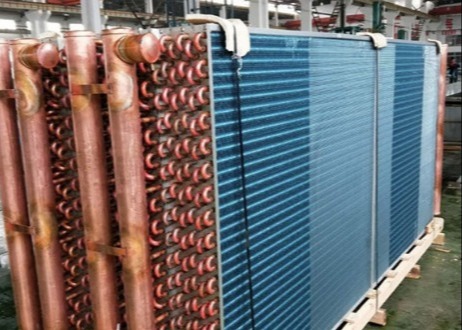 Compact Fin Type Heat Exchanger For Commercial / Industrial Refrigeration