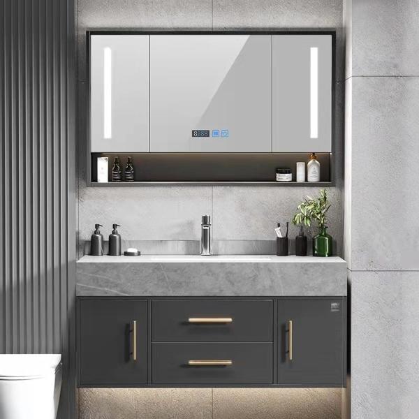 Melamine Board Modern Bathroom Cabinets Small 72 inch vanity Grey