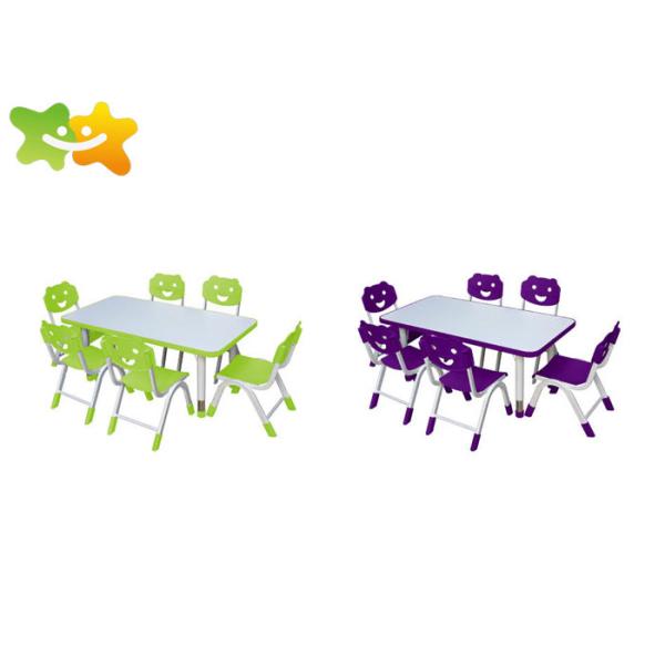 Creative Kindergarten Classroom Furniture , Nursery School Desk Environmental Protection