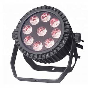 China Best Seller 9x18w RGBWA UV IP65 Stage Outdoor Flat LED Par Can Light Price on sale