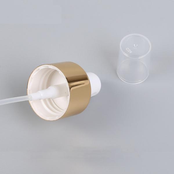 24/410 Aluminium Fine Mist Sprayer Shiny Gold PP Cap For Body Mist