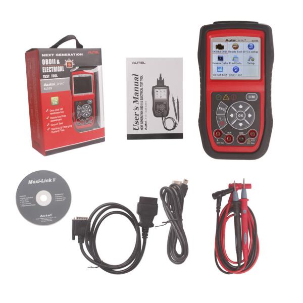 Original Autel AutoLink AL539 OBDII / CAN SCAN TOOL Internet Update Multilingual Menu