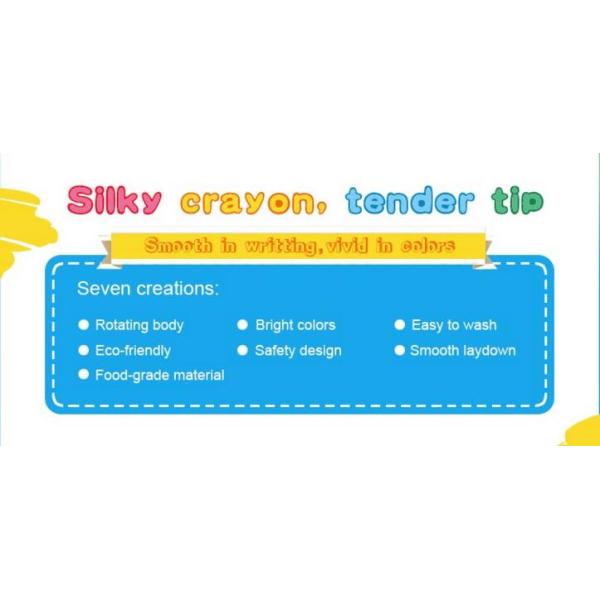 Eco-friendly fancy 12 colors  Non-toxic wax crayon set/ 12 colors rotating body crayon for children