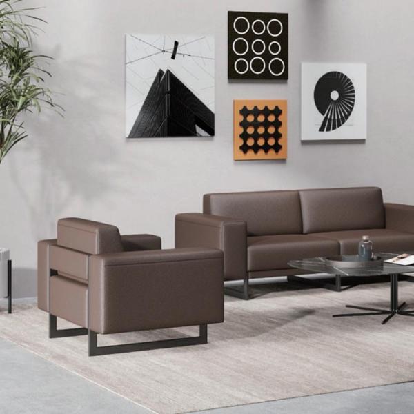 Customized Size 2 Seat Leather Sofa Comfortable Leather Sectional Sofa