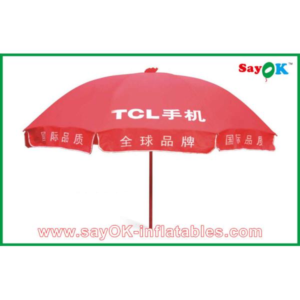 Garden Canopy Tent Market Advertising Red Sun Umbrella Waterproof For Promotion 3X3m