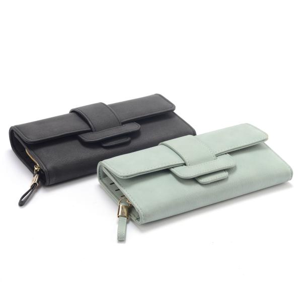 19x9.5cm Fadeless Ladies Genuine Leather Wallets Zippered Credit Card Hasp 9.5cm