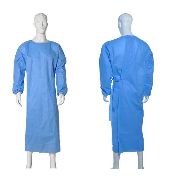 Isolation Disposable Medical Gowns , Disposable Plastic Gowns PP Material