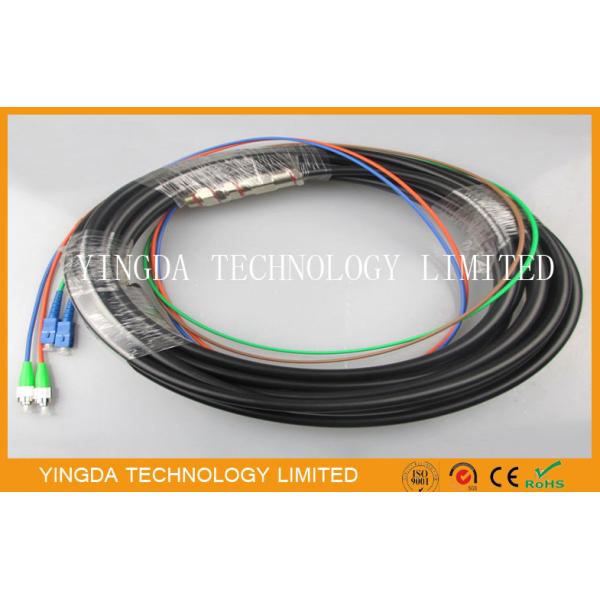 Outdoor Telecom Waterproof Pigtail Patch Cord SC - FC / APC 2 Core 4 Core  20M