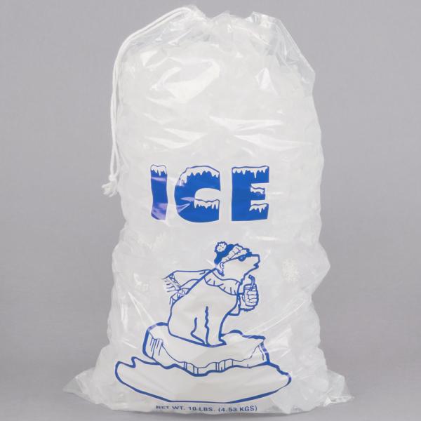 8Lb 10Lb 20Lb Reusable Ice Bags With Cotton Drawstring Closure