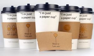  Disposable Cardboard Coffee Sleeve Heat Proof Simple Pattern For Hot Coffee Manufactures