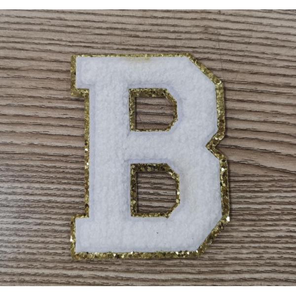 Towel Embroidered Letter Patches Heat Transfer Labels For Clothes