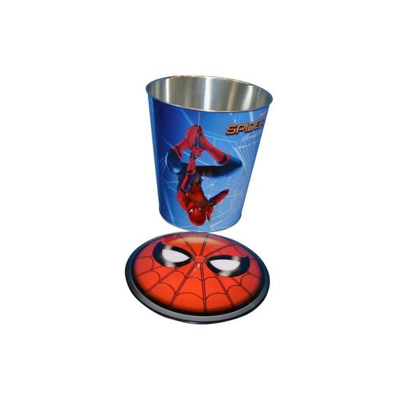 DADI Offset Lithography Tinplate Metal Popcorn Bucket Customized Birthday Popcorn Tin