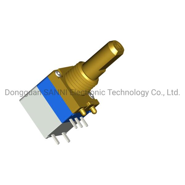 Rotary 10k Ohm Potentiometer , Metal Shaft B Taper Potentiometer RV9C11NS