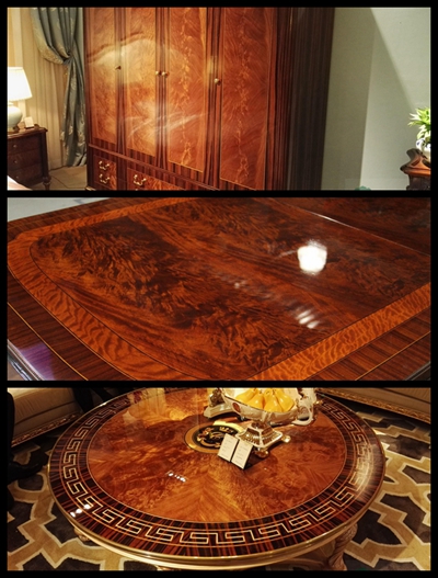 Okumen Natural Wood Veneer Plywood Customized 0.18 - 0.55mm Thickness