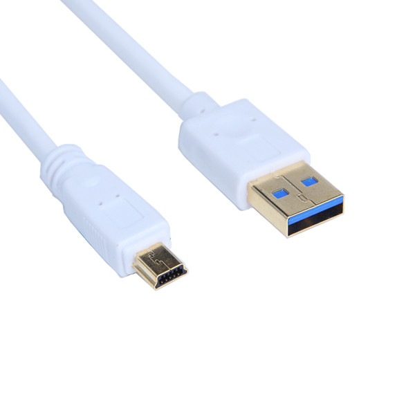 USB3.0 AM to mini 10pin USB cable 1.5M White,blue.black