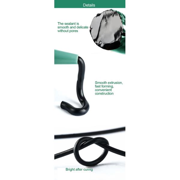 Black 280ml Neutral Silicone Sealant 12 Months Fast Curing Sealant