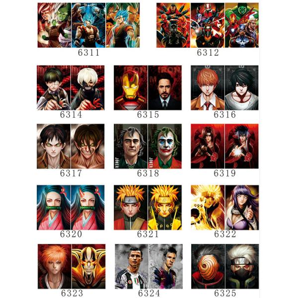 Movie Character Laminated Back 3D Lenticular Poster For Office