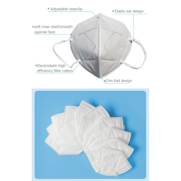 Breathable KN95 Medical Mask Disposable Folding FFP2 Mask For Public Occasions