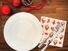 Christmas Themed Disposable Paper Party Napkins 13.3 Ounces With Santa Claus