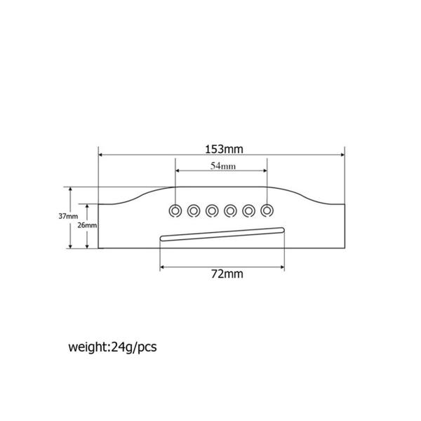 153*37*9MM Maplewood 6 String Bass Guitar Bridge For Classical Acoustic Guitar