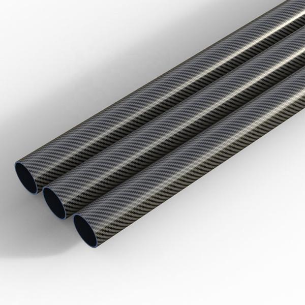 Electrically Conductive Industrial Carbon Fiber Tube Woven Finish Roll Wrapped